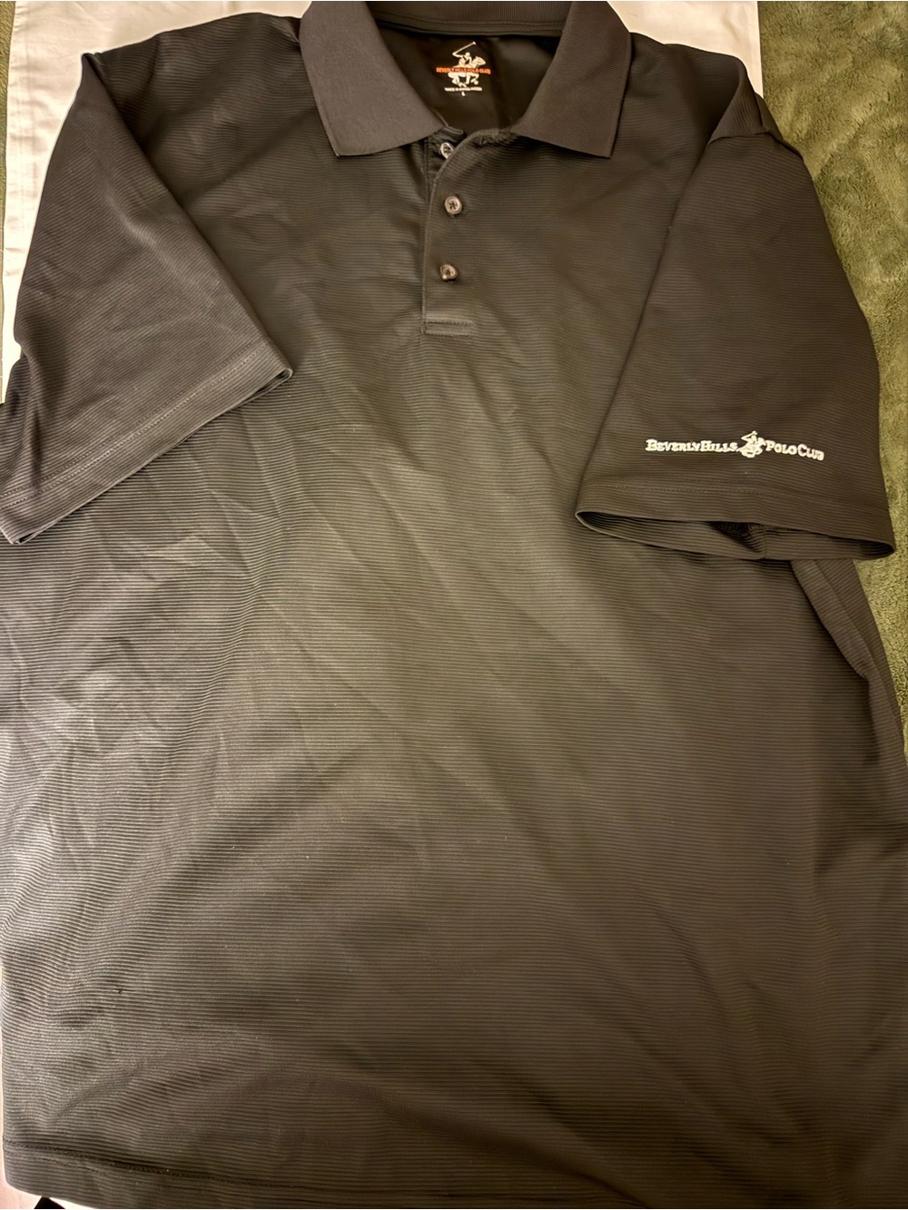 Beverly Hills Polo Club Black Short-Sleeve Polo Shirt